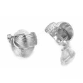 thumbnail image 6 of Yoursfs Silver Textured Clip on Earrings for Women Platinum Plated Double Half Hoop Chunky Earrings Non Pierced Ears Fashion Jewelry, 6 of 7
