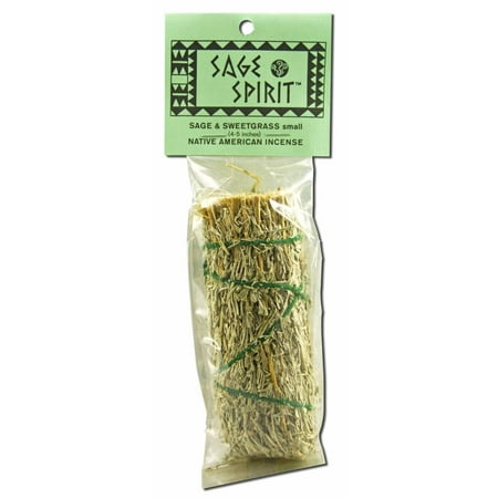 Sage Wand - Sage Spirit - Smudge Wands 5 in., Sage/Sweetgrass, 1 ea