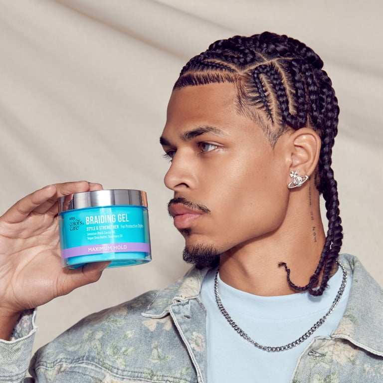 KISS Colors & Care, Braiding Hair Gel, 6 oz, Level 7 Hold