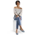thumbnail image 3 of Rexoro Women's Flats Shoes Round Toe Breathable Knit Shoes Comfortable Slip on Casual Ballet Flats, 3 of 7