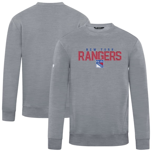 Men's Levelwear Gray New York Rangers Zane Carve Pullover Sweatshirt