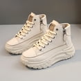 thumbnail image 4 of Dakaela Chunky Sneakers for Women Platform Canvas Dad Walking Shoes Comfortable Casual Running Shoes, 4 of 6