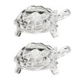 thumbnail image 1 of MasteelfCA 2 Pcs Ornements Tortue en Verre Statue Tortue en Verre Transparente Artisanat, 1 of 8