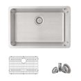 thumbnail image 2 of Stylish Dual Mount 27" Stainless Steel Single Bowl Kitchen Sink with Grid & Strainer S-406TG, 2 of 14