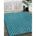 thumbnail image 3 of Ahgly Company Machine Washable Indoor Rectangle Transitional Dark Cyan Green Area Rugs, 8' x 12', 3 of 7