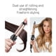 thumbnail image 4 of Rizador giratorio para rizar y alisar el cabello en un solo paso. Rizador automático para rizos y ondas playeras. Calentamiento rápido en 30 segundos. Barril largo para cabello largo., 4 of 9