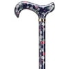 Harvy Canes - Calla Lily Floral - Walking Cane - 36" - Brass/Walnut