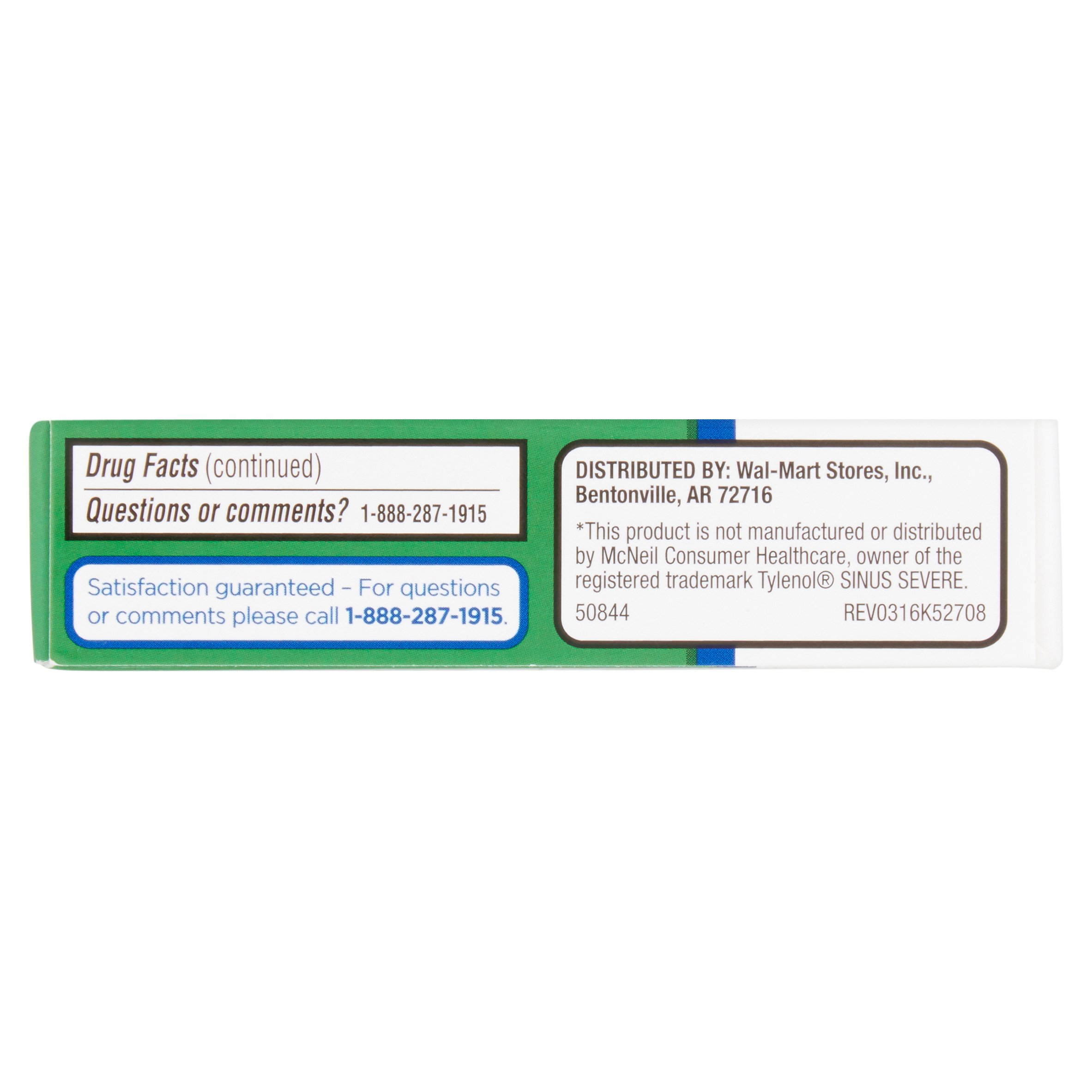 2 Pack Equate Severe Sinus Congestion Pain Acetaminophen Caplets 325 Mg 24 Ct Walmart Com Walmart Com