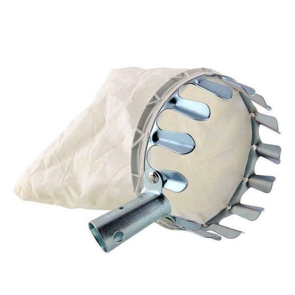 Fruit Picker Bag Tool for Apple Orange Tree Harvesting with 5.5 in Metal Basket and 2.7 cm Port Diameter