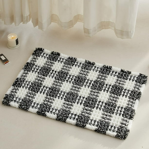 Alfombra de baño TYUU Waffle, antideslizante, lavable, absorbente, 60 x 40 cm