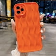 thumbnail image 6 of Water Ripple Pattern Case for iPhone 11 Pro Max Soft TPU Shockproof Camera Protective Back Cover for Women Girl Curly Wave Frame Phone Case for iPhone 11 Pro Max 6.5 Inch Orange, 6 of 12