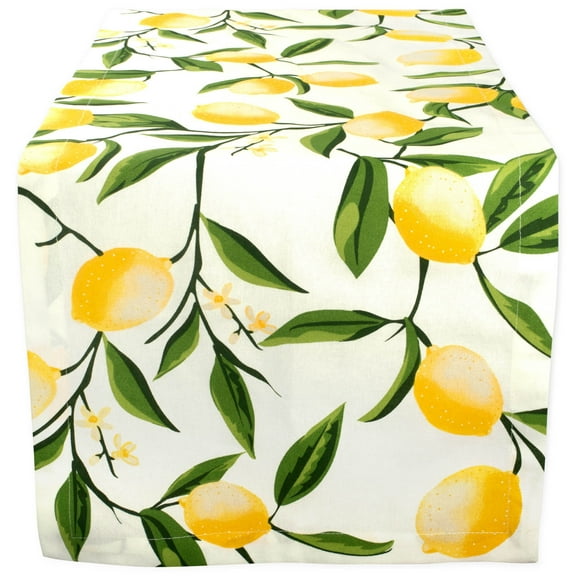 LEMON BLISS PRINT TABLE RUNNER 14x72