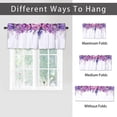 thumbnail image 4 of Watercolor Floral Lilac Rod Pocket Valance Curtains,Vintage Rustic Farmhouse Spring Garden Flower Lilac Energy Efficient Rod Pocket Curtain Window Valances for Kitchen Windows,54"x18"in（1Pcs）, 4 of 4