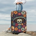 thumbnail image 7 of Fuzoiu Skulls and Flowers Print Suitcase Cover,Washable Luggage Covers for Suitcase,Elastic Luggage Protector Cover,Scratch Resistant Travel Suitcase Covers-Medium, 7 of 7