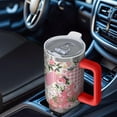 thumbnail image 6 of OBREWU Pioneer Flower Tumbler with Handle and Lid,Pioneer Flower 40oz Double Wall Vacuum Insulated Tumbler,Cups Gift for Women and Men, 6 of 7