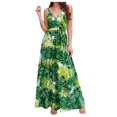 thumbnail image 2 of SMihono Robe Maxi Bohème d'Été pour Femmes Grande Taille Mode d'Été pour Femmes Robe Bohème à Bretelles avec Grande Robe de Tempérament pour les Vacances Robe Évasée de Plage, 2 of 9