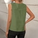 thumbnail image 2 of TaTaai Womens solid crew neck t-shirt, linen cotton blend, short sleeve, button cuff, cutout design, casual comfortable, lightweight, perfect for weekend trips & casual gatherings Gift, 2 of 9