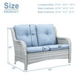 thumbnail image 7 of POCASSY 52.75" Wide Outdoor Wicker Patio Sofa with Cushions, 7 of 7