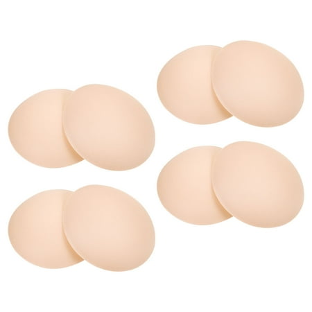 FRCOLOR 4 Pairs Sports Bra Inserts Round Cup Pads Removable Push Up Pads for Swimsuit Tops Adhesive Nipple Covers for Everyday Use