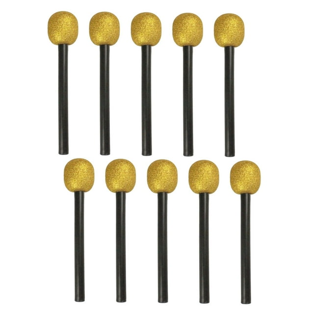 Micrófono de mano Juguete de simulación Regalo divertido Disfraz Prop Micrófono para Karaoke Prop para ños Estudiante Música Juguete Fiesta Show , Baoblaze Accesorio de micrófono