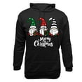 thumbnail image 4 of qelini Christmas Hoodies for Men Oversized Long Sleeve Pullover Dwarf Print Drawstring Hooded Sweatshirts Holiday Tops, 4 of 4