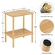 thumbnail image 4 of Mesa auxiliar de 2 niveles Apicizon con patas de madera maciza natural, 4 of 8