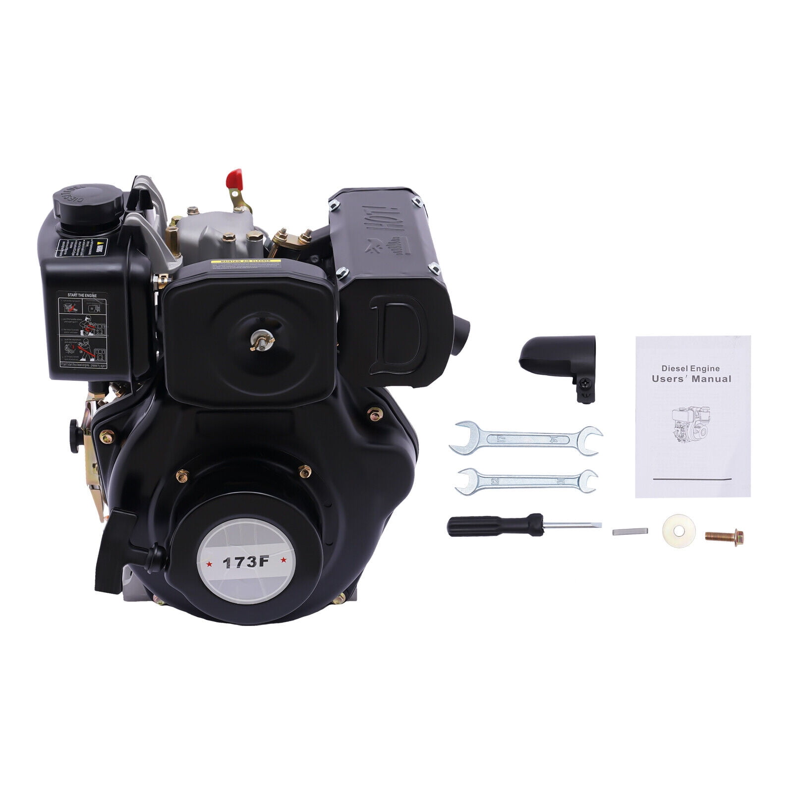 4 Stroke Air-Cooled Diesel Engine Air Cooling Vertical Engine Motor Hand Start Diesel Engine Single Cylinder for Agricultural Machinery