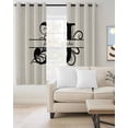 thumbnail image 3 of Blackout Curtains for Bedroom, Letter J Room Darkening Window Drapes for Living Room, Monogram Words Thermal Insulated Grommet Curtains, 27.5x39 inch, 2 Panels, 3 of 9
