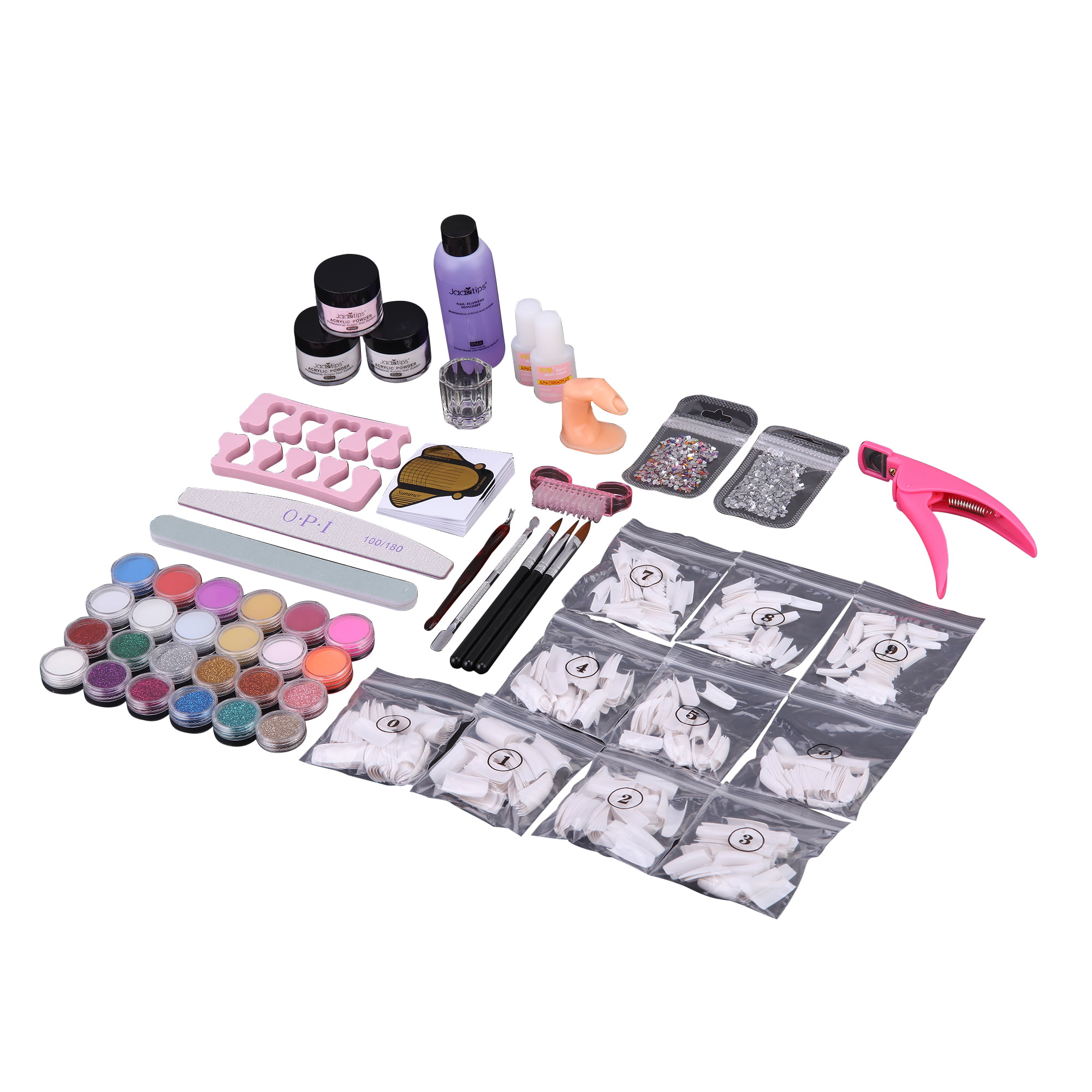 Starter Acrylic Kit #2 - 24 Colors Glitter Acrylic Powder Nail Kit