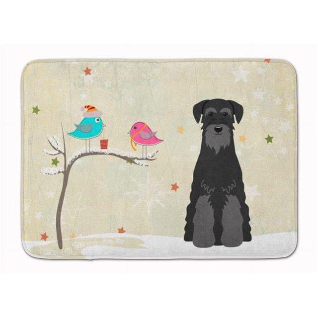 Carolines Treasures BB2504RUG Christmas Standard Schnauzer Black Machine Washable Memory Foam Mat
