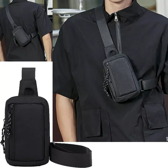 ATJIA Small Sling Backpack Mens Crossbody Bag Lightweight Chest Daypacks Shoulder Bag for Men Travel Hiking