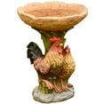 thumbnail image 2 of DPTALR Beautiful Sunflower Bird Bath Brown Pedestal Handmade For Outdoor, 2 of 5