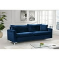 thumbnail image 4 of Pemberly Row Modern Upholstered Velvet Sofa in Navy - 81.5"W x 33.5"D x 33"H, 4 of 7