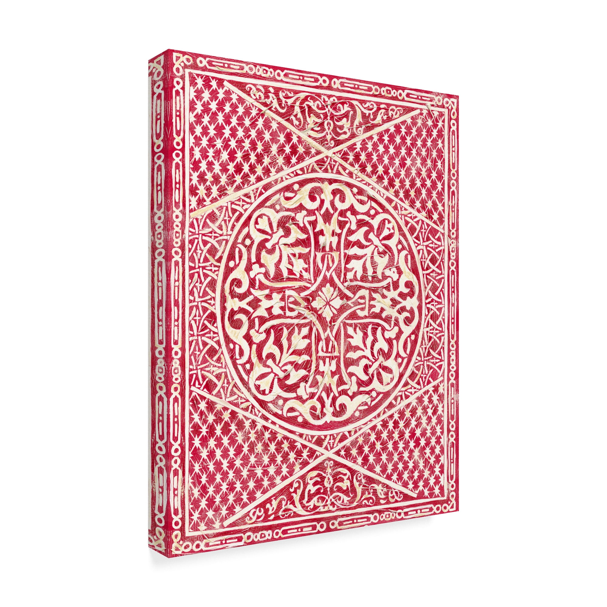 Trademark Fine Art 'Woodcut in Red I' Canvas Art by Chariklia Zarris