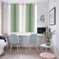 thumbnail image 5 of Sage Green White Ombre Kitchen Curtains 63 Inch Length, Modern Abstract Art Farmhouse Gradient Grommet Top Bedroom Living Room Curtains, Light Filtering Cafe Curtain Drapes 2 Panels Set 104''x63'', 5 of 9