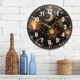 thumbnail image 3 of Yayeee Wall Clock Battery Operated 9.5" Silent Quartz Non-Ticking for Living Room Decor, Sun Moon and Stars Pattern, 3 of 8