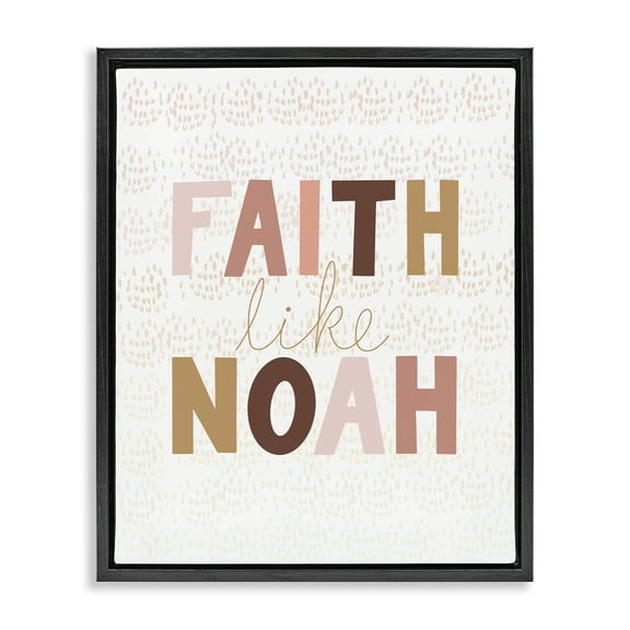 Stupell Industries Pastel Faith Like Noah's Religious Painting Black Floater Framed Art Print Wall Art, 17 x 21