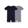 thumbnail image 2 of Burt's Bees Baby Baby Boy Rompers, 100% Organic Cotton Jumpsuit Set, 2-Pack, 2 of 2