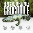 thumbnail image 4 of 49" Long Inflatable Alligator Toy, Realistic Green Alligator Design, Pool & Pond Decoration, Safari Theme Party Decor, Outdoor Display, Photo Prop, 4 of 6