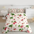 thumbnail image 2 of Homewish Cute Strawberry Bedding Comforter Set,Sweet Fruit Twin Comforter Sets,Green Red Beige Bedding Set For Girls Kids,Breathable Home Decor Reversible,2pcs, 2 of 8