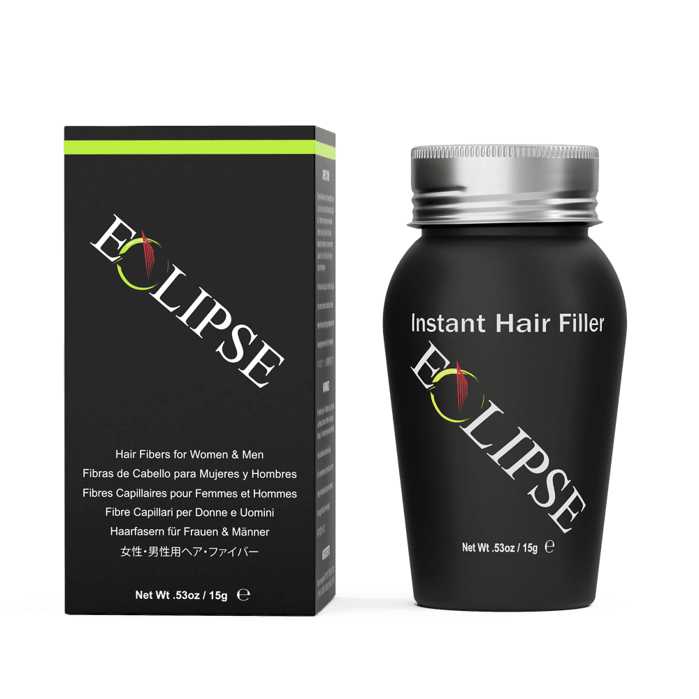 ECLIPSE Hair Fibers for Thinning Hair (WHITE) For Women & Men to