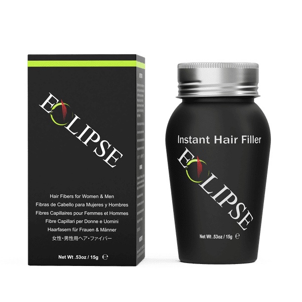 ECLIPSE Hair Fibers for Thinning Hair (WHITE) For Women & Men to