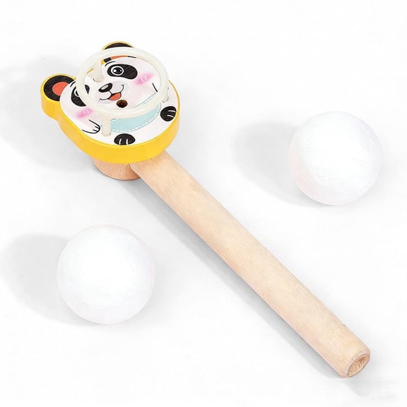 Wooden Blowing Ball Toy for Kids Educational Breathing Exercise and Floating Game