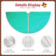 thumbnail image 4 of Kdxio Turquoise Light Blue Print Christmas Tree Skirt Christmas Xmas Tree Skirts Mat for New Year Holiday Christmas Party Decorations-48", 4 of 7