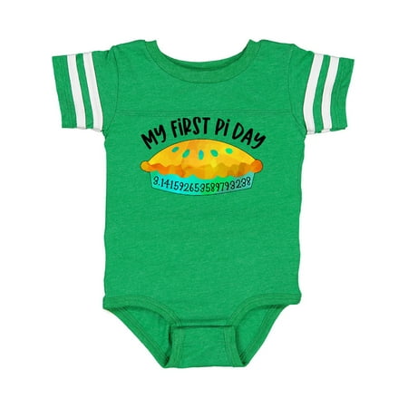 

Inktastic My 1st Pi Day Blue Green Pie Pan Pun Gift Baby Boy or Baby Girl Bodysuit