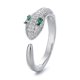 thumbnail image 1 of Anillo de Plata de Ley 925 con forma de corazón y circonita AAA, compromiso ajustable abierto para mujer, joyería de moda para boda, regalos de fiesta, 1 of 2