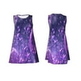 thumbnail image 7 of Bingfone Purple Bubble Abstract Art Print Women's Sleeveless Dress, Loose Fit Summer Casual Dress, Comfortable and Lightweight Dress for Daily Wear, 7 of 7