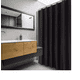 thumbnail image 2 of Cortina De Ducha Con Ganchos 180x180cm Impermeable Xtellar negro, 2 of 4