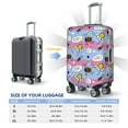 thumbnail image 6 of Haiem Bees And Daisies Striped Luggage Cover Printed Suitcase Covers for Luggage Elastic Washable Suitcase Protector Fits 18-32 Inch Luggage-Medium, 6 of 9