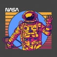 thumbnail image 2 of Tee Luv NASA Waving Astronaut Retro 80s Graphic T-Shirt (Men's) (3XL), 2 of 3